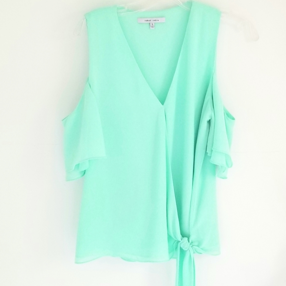 Naked Zebra cold shoulder blouse